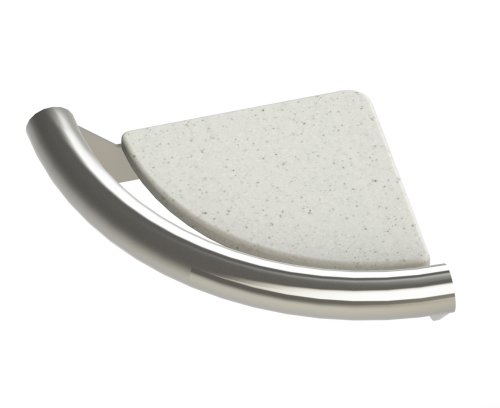 INVISIA CORNER SHELF GRAB BAR BRUSHED STAINLESS