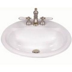 MAVERICK LAV SINK 19&quot; ROUND DROP IN WHITE