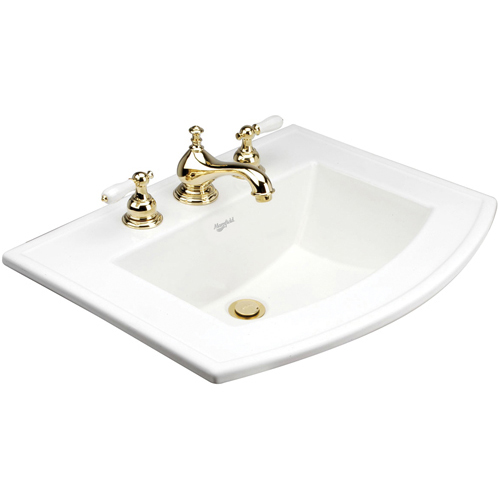 BARRETT LAV SINK 8&quot; CTR BISCUIT (FAUCET,DRAIN NOT