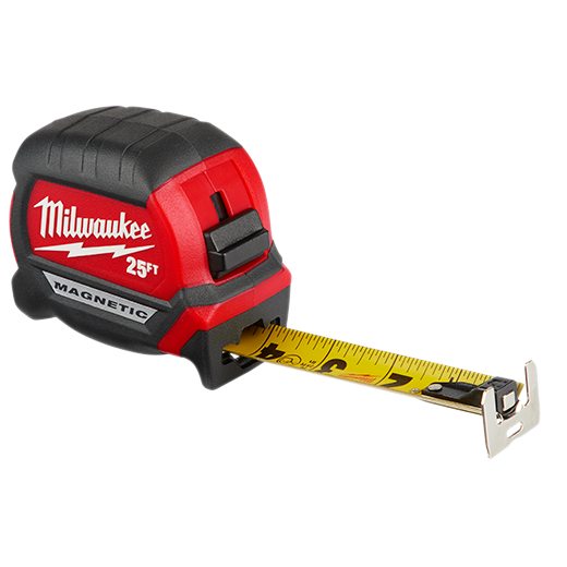 25ft Compact Wide Blade Magnetic Tape Measure